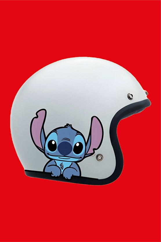 Stitch Sticker 13,5x12,5 Su Geçirmez Yüksek Çözünürlüklü Araba Laptop Oto Motor Kask Duvar Sticker