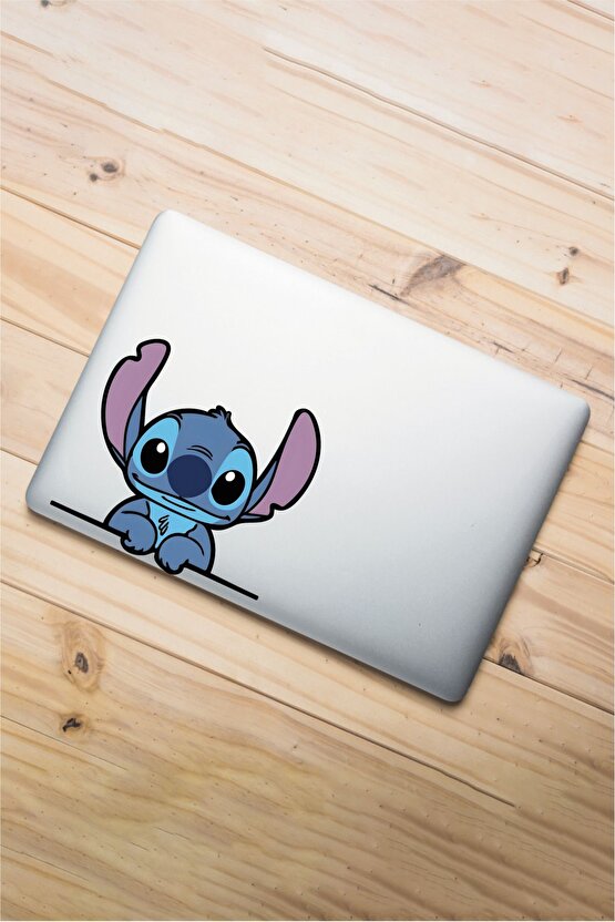 Stitch Sticker 13,5x12,5 Su Geçirmez Yüksek Çözünürlüklü Araba Laptop Oto Motor Kask Duvar Sticker