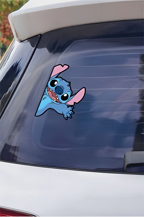 Stitch Sticker 11x16,5 Cm Su Geçirmez Yüksek Çözünürlüklü Araba Laptop Motorsiklet Kask Sticker