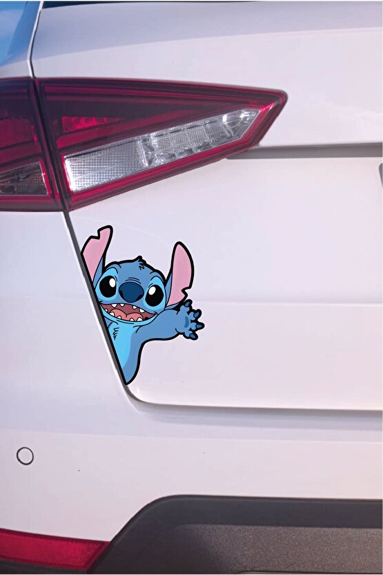Stitch Sticker 11x16,5 Cm Su Geçirmez Yüksek Çözünürlüklü Araba Laptop Motorsiklet Kask Sticker