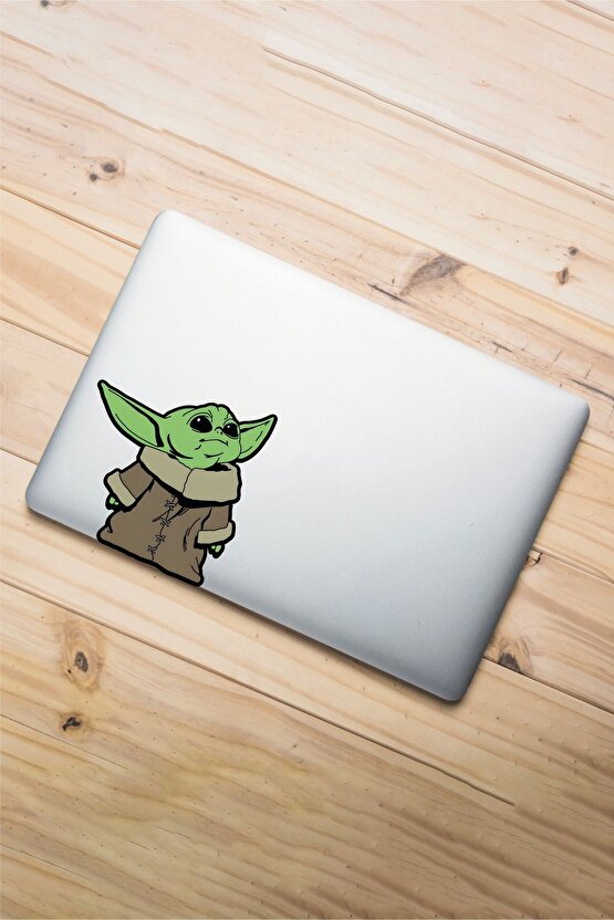 Baby Yoda Sticker 12x12 Cm Su Geçirmez Yüksek Çözünürlüklü Araba Laptop Oto Motorsiklet Kask Sticker