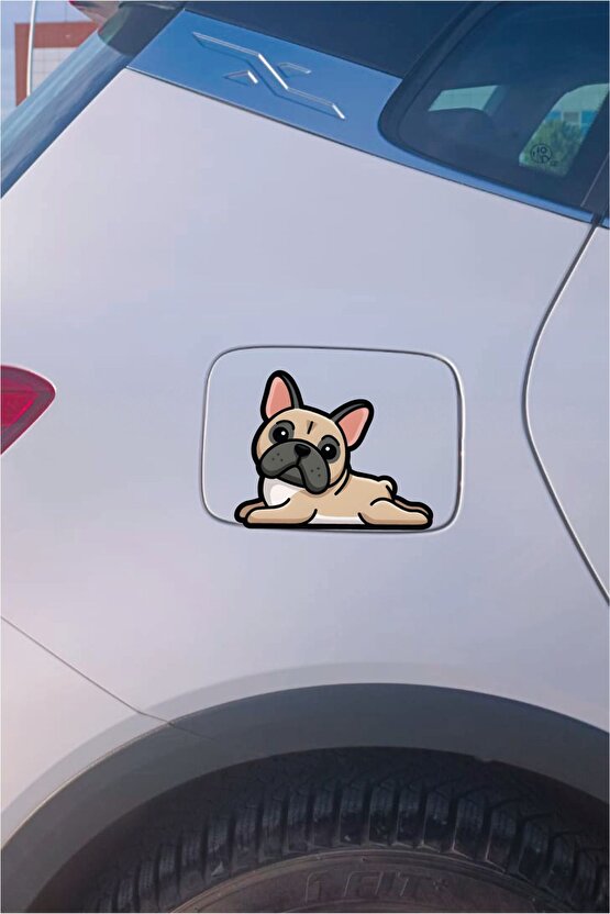Sevimli Köpek Sticker 13x10 Cm Su Geçirmez Yüksek Çözünürlüklü Araba Laptop Oto Motor Kask Sticker