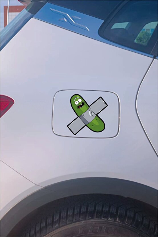 Pickle Rick Sticker 13x13 Cm Su Geçirmez Yüksek Çözünürlüklü Araba Laptop Oto Motor Kask Cam Sticker
