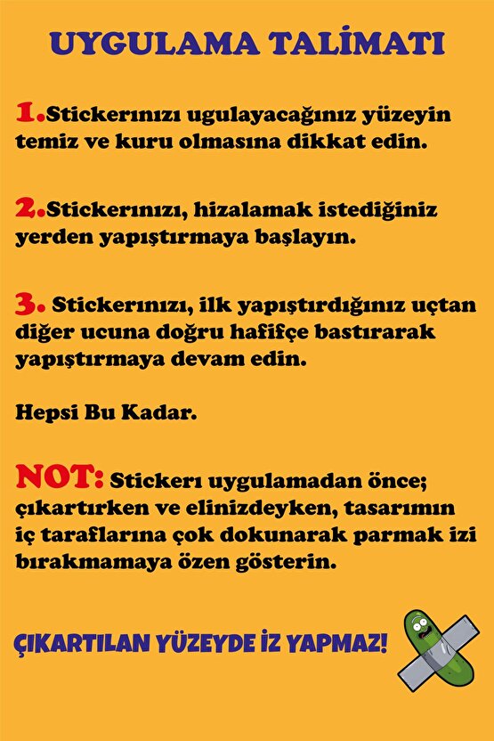 Pickle Rick Sticker 13x13 Cm Su Geçirmez Yüksek Çözünürlüklü Araba Laptop Oto Motor Kask Cam Sticker