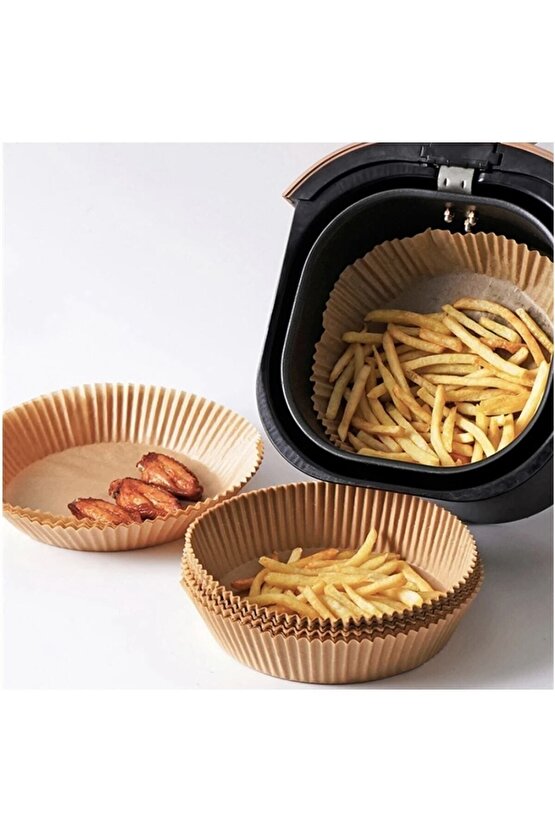 50 Adet Airfryer Pişirme Kağıdı Hava Fritözü Xiaomi Philips Yağsız Tefal Kumtel Mi Kağıt