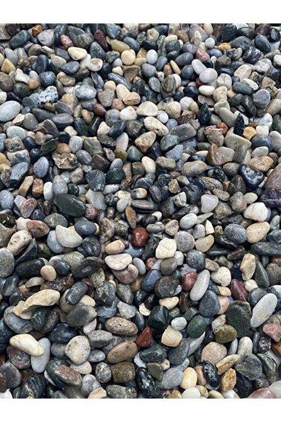 Doğal Dalaman Dere Çakılı Taşı 1 Kg 1-1,5 Cm Dere Çakıl Bahçe Peyzaj Saksı Teraryum Akvaryum Taş