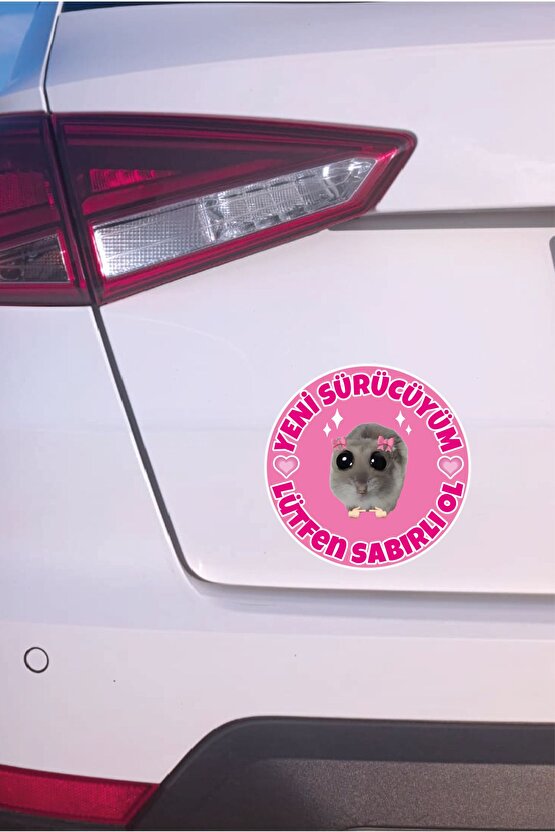 Acemi Sürücü Yeni Sürücü 16x16 Cm Su Geçirmez Yüksek Çözünürlüklü Sticker Araba Motor Sticker