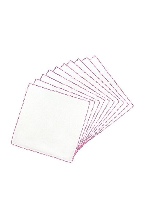 Çiftkat Penye Bebek Mendil 10lu - Pembe