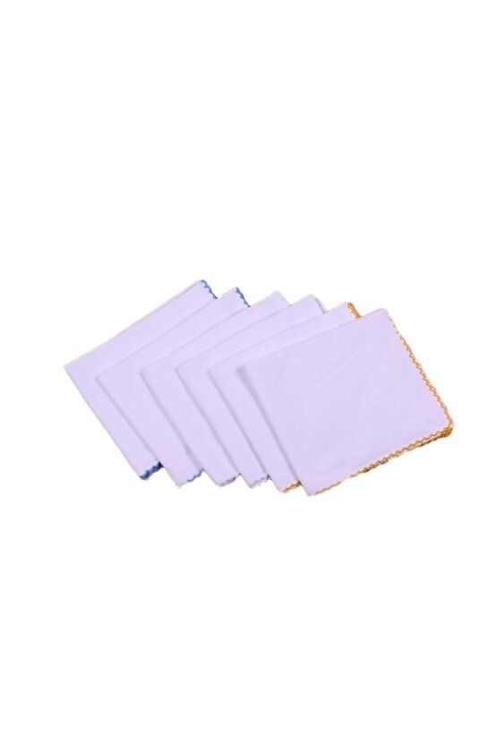 Penye Bebek Mendil Çiftkat 6lı Paket - Renkli