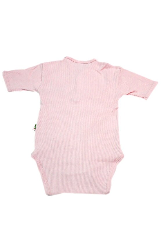 Yarım Kol Kaşkorse Badi (BODY) - Pembe 6-12 Ay