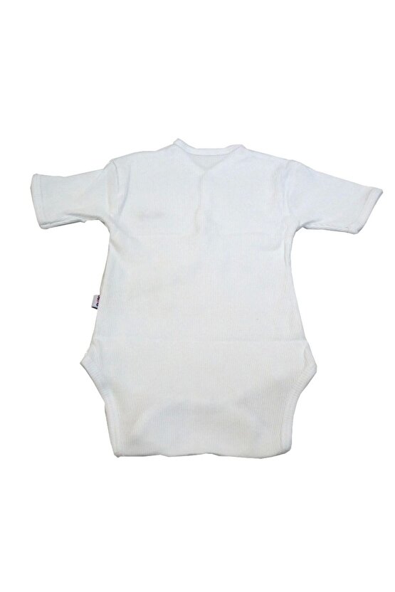 Yarım Kol Kaşkorse Badi (BODY) - Beyaz 6-12 Ay