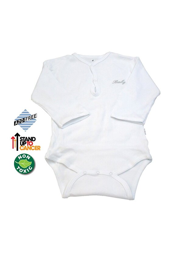 Sema Baby Uzun Kol Kaşkorse Badi (body) - Beyaz 0-6 Ay