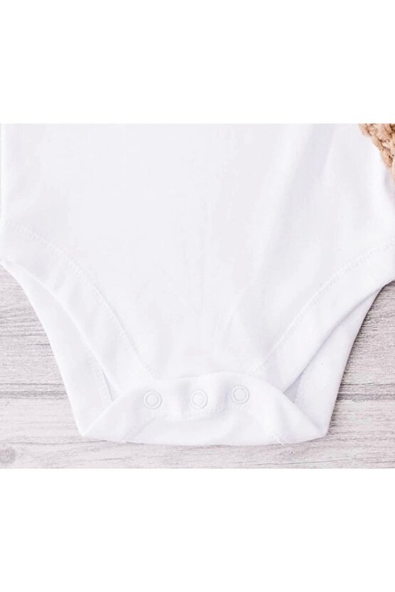 Prematüre Yarım Kol Penye Çıtçıtlı Badi - Beyaz