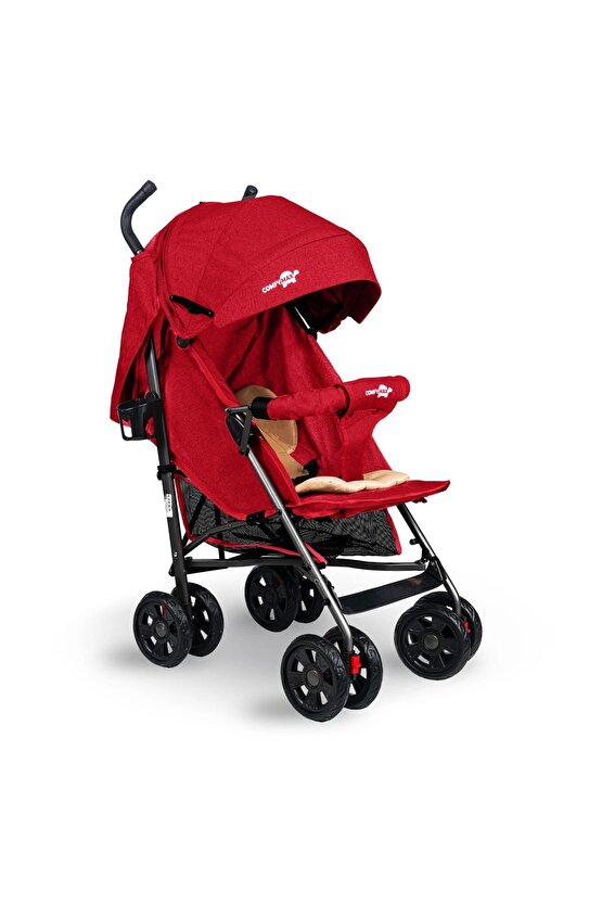 Tam Yatar Baston Bebek Arabası – Dark Red