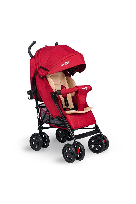 Tam Yatar Baston Bebek Arabası – Dark Red