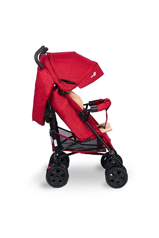 Tam Yatar Baston Bebek Arabası – Dark Red