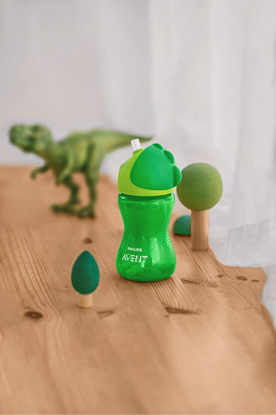 Yeşil Pipetli Bardak 300 ml Yeni Model