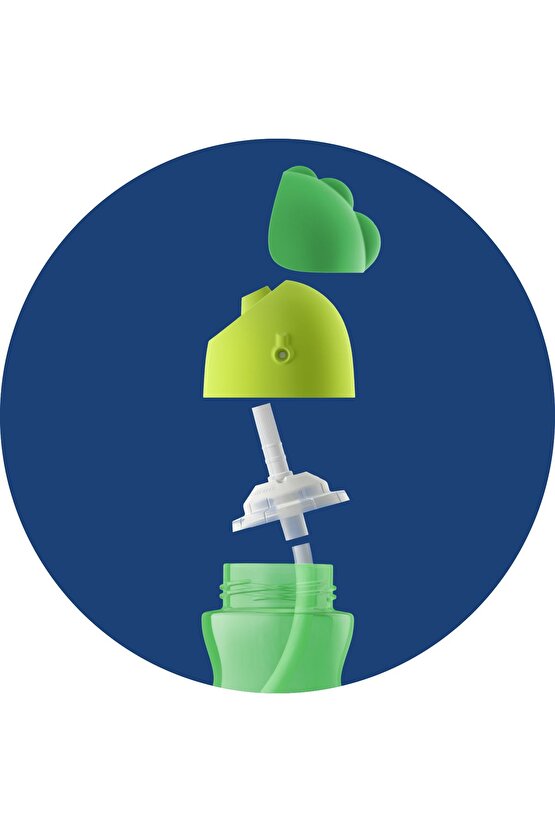 Yeşil Pipetli Bardak 300 ml Yeni Model