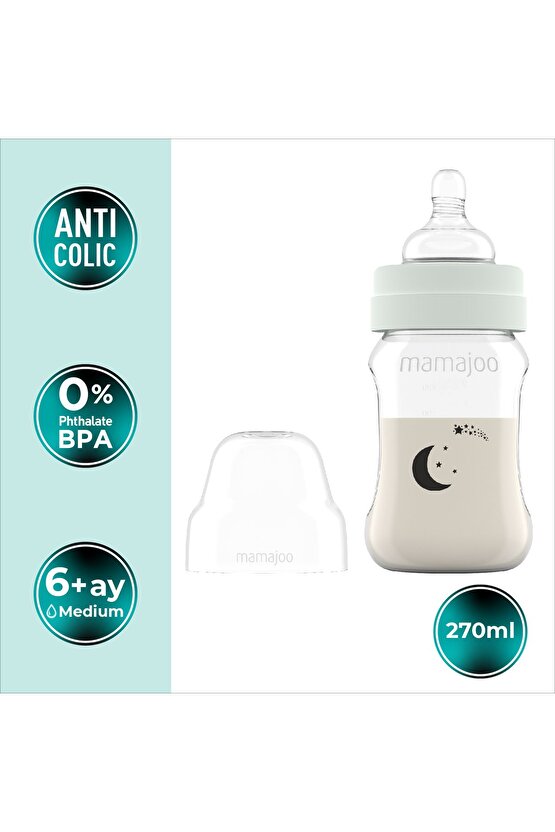 Gece & Gündüz Anti-kolik Biberon 270 Ml, 6 Ay , Orta Akışlı