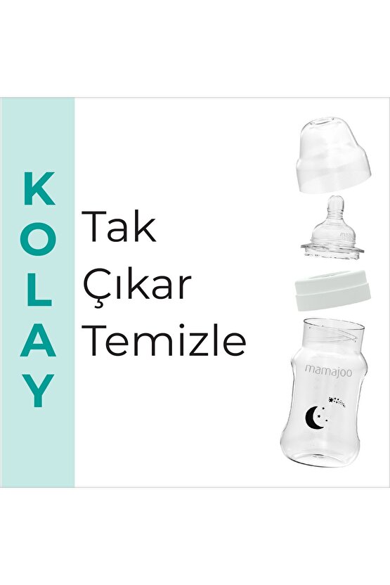 Gece & Gündüz Anti-kolik Biberon 270 Ml, 6 Ay , Orta Akışlı