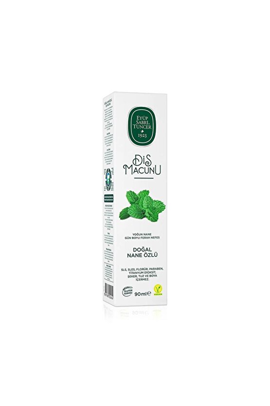 Doğal Nane Özlü Diş Macunu 90 ml