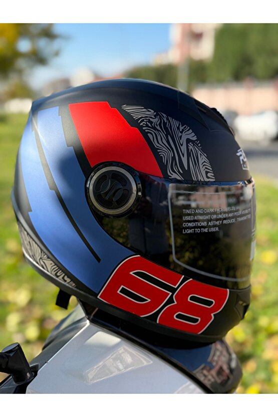 Rsv-helmet Fullface Kask Renkli Vizörlü