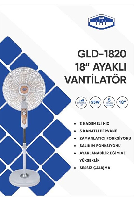 Gold TMT GLD-1820 18AYAKLI VANTİLATÖR