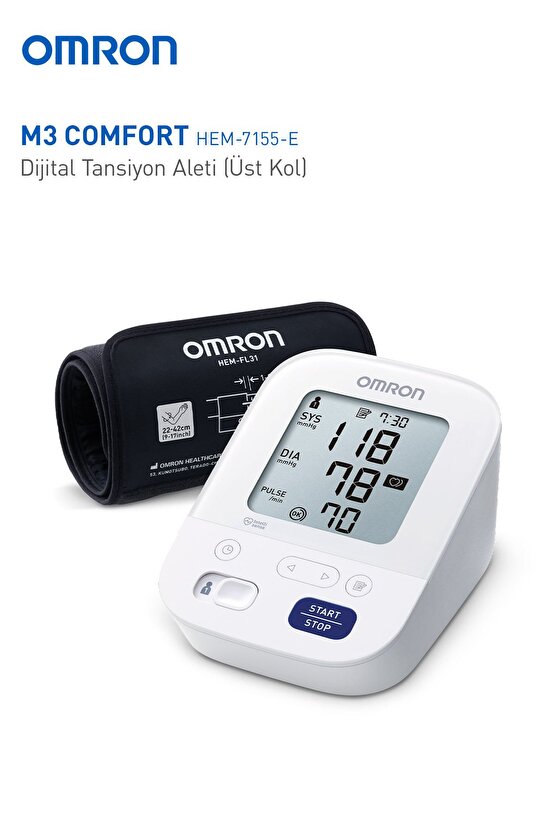 M3 Comfort Hem-7155-e Üst Koldan Ölçer Tansiyon Aleti