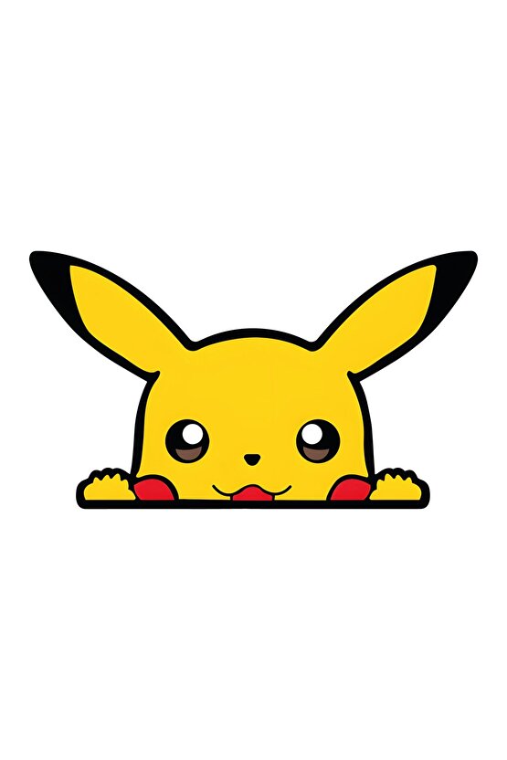 Pikachu Sticker 14x8 Cm Su Geçirmez Yüksek Çözünürlüklü Araba Laptop Motorsiklet Duvar Oda Sticker