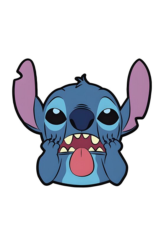 Stitch Sticker 13,5x12,5 Cm Su Geçirmez Yüksek Çözünürlüklü Araba Laptop Motorsiklet Etiket Sticker