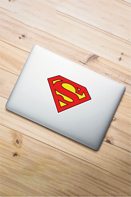 Superman Sticker 13,5x9,5 Cm Su Geçirmez Yüksek Çözünürlüklü Araba Laptop Oto Motor Kask Sticker