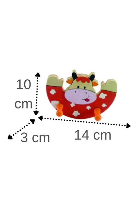 Ahşap Inek Kıyafet Askılık 12,5x6x4,5