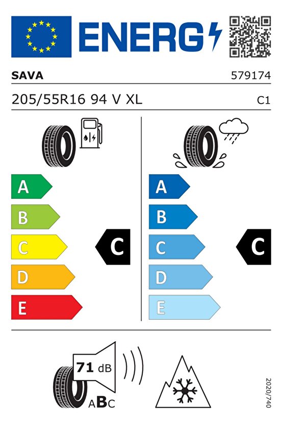 20555 R16 94V XL All Weather Oto 4 Mevsim Lastiği (2025 Üretim)