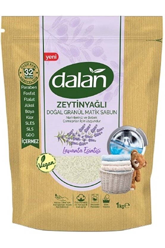 Doğal Granül Sabun Tozu 1kg Doğal Bebekler Için Lavanta Esintisi (2 Lİ SET)