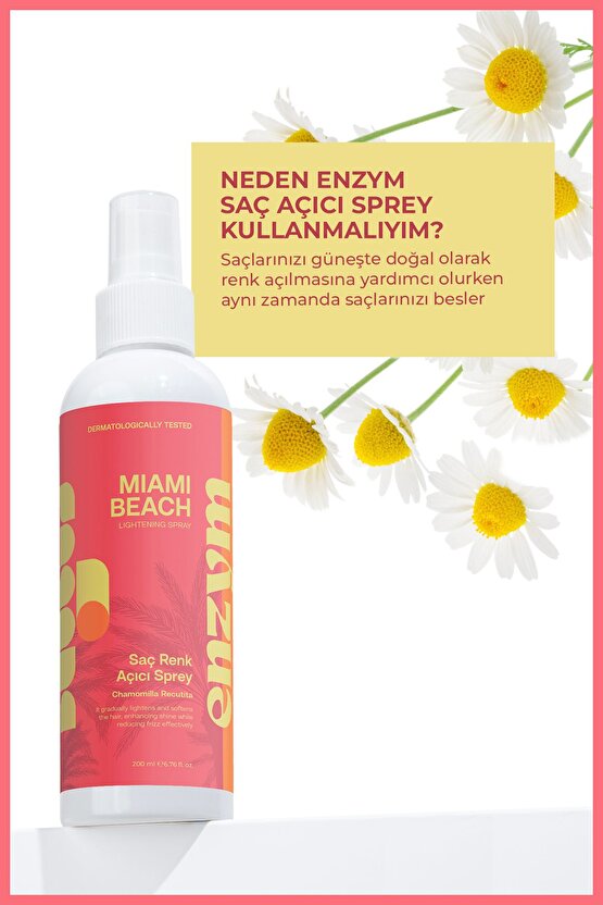 Miami Beach Renk açıcı saç sprey 200 ml (papatya suyu)
