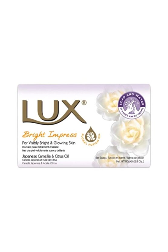 6 Adet Lüx Sabun Beyaz 80 Gr. Bright Impress