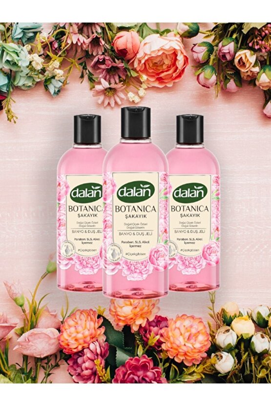 Botanica Duş Jeli Şakayık 500 Ml X 3 Adet