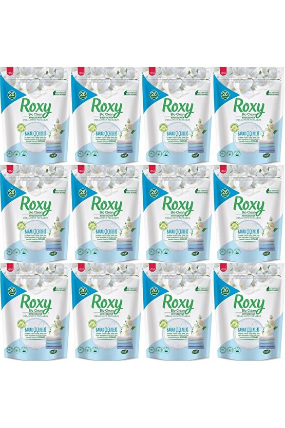 Roxy Bio Clean Matik Sabun Tozu 800gr Bahar Çiçekleri (12 Lİ SET) (312 YIKAMA)