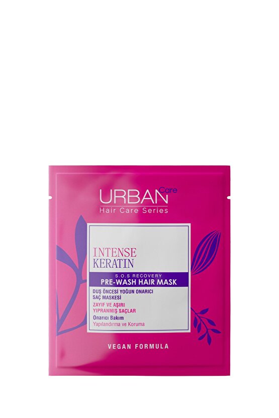 Intense & Keratin Aşırı Yıpranmış ve Cansız Saçlara Özel Duş Öncesi Saç Bakım Maskesi 2x50ml-vegan