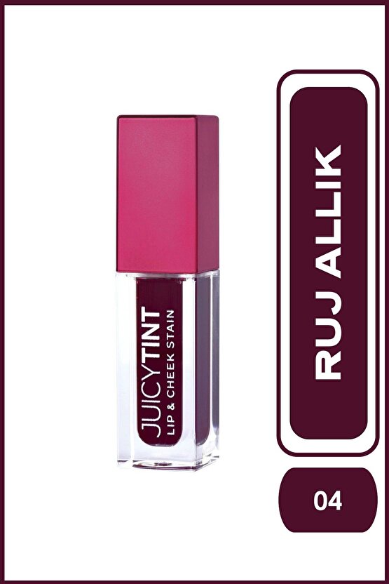 Juicy Tint Lip & Cheek Stain No: 04 Berry Kiss - Ruj & Allık