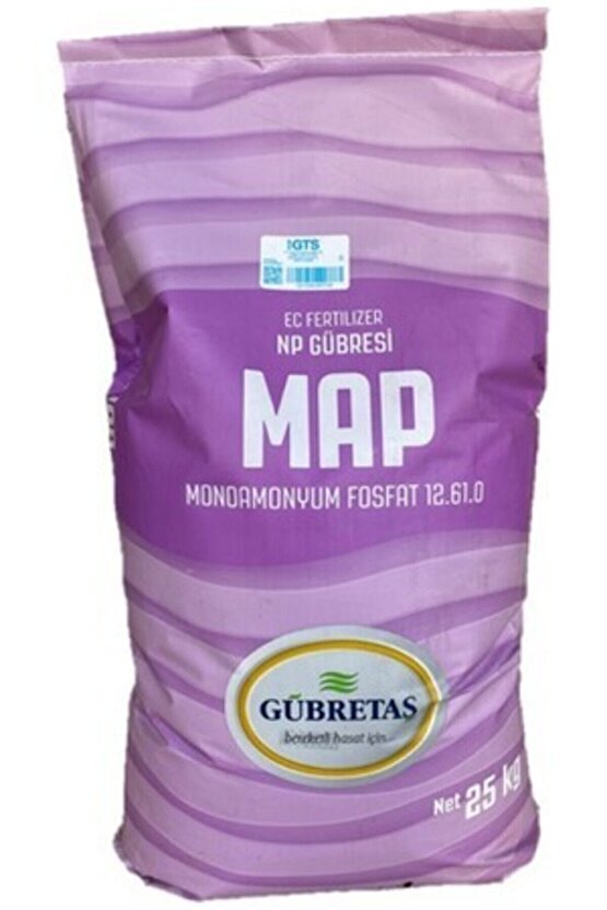 Map 12 61 0 Mono Amonyum Fosfat Yaprak Damla Sulama Azot Fosfor Gübre 25kg