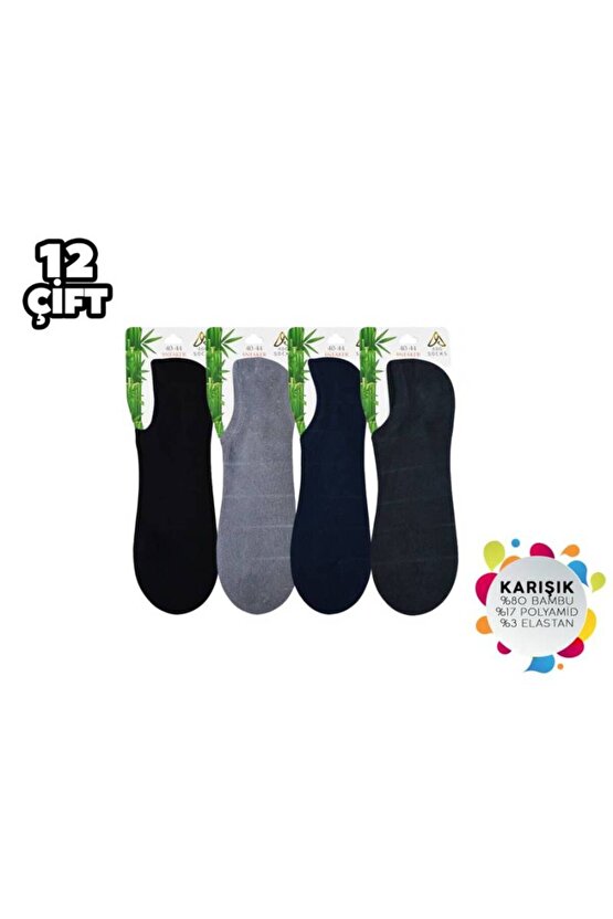 ADG Dikişsiz Erkek Bambu Sneaker Çorap 12li