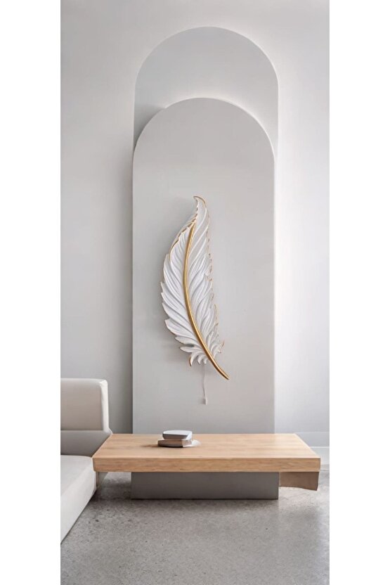 Tüy Aplik Led’li Pilli, Dekoratif Amaçlı Aydınlatma Süsü , 60 cm x 18 cm