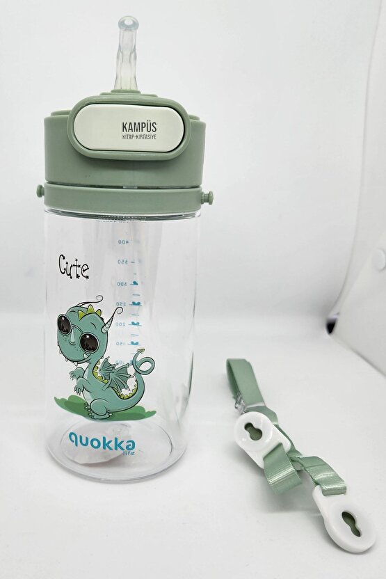 Quokka 450ml Yeşil Pipetli Askılı Matara