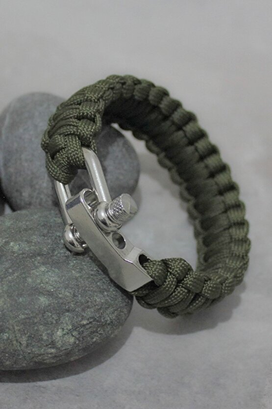 Paracord Paraşüt Ipi Outdoor Bileklik 3 Kademeli U Klips