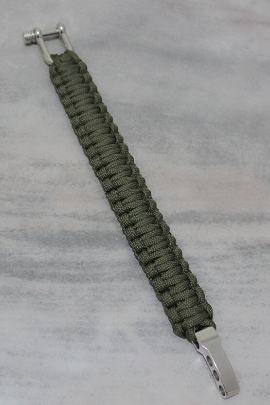 Paracord Paraşüt Ipi Outdoor Bileklik 3 Kademeli U Klips