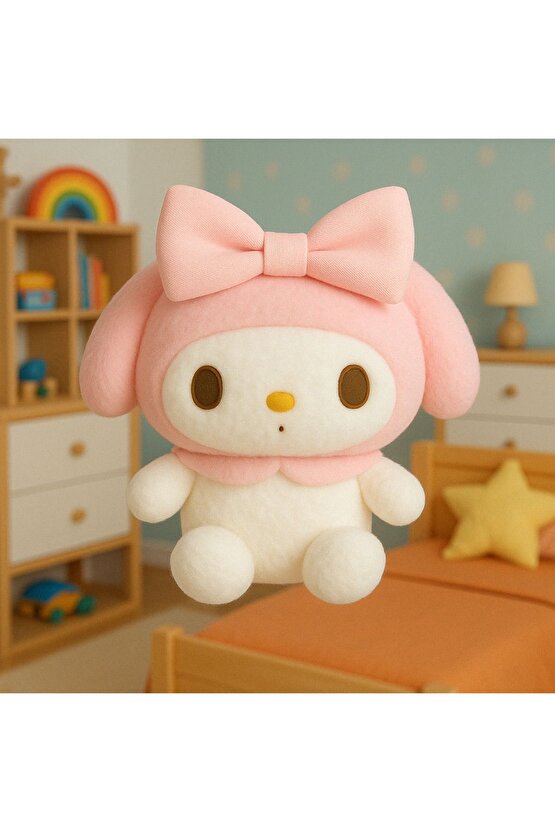 30 Cm Kuromi Melody Peluş Oyuncak-İthal Kumaş-