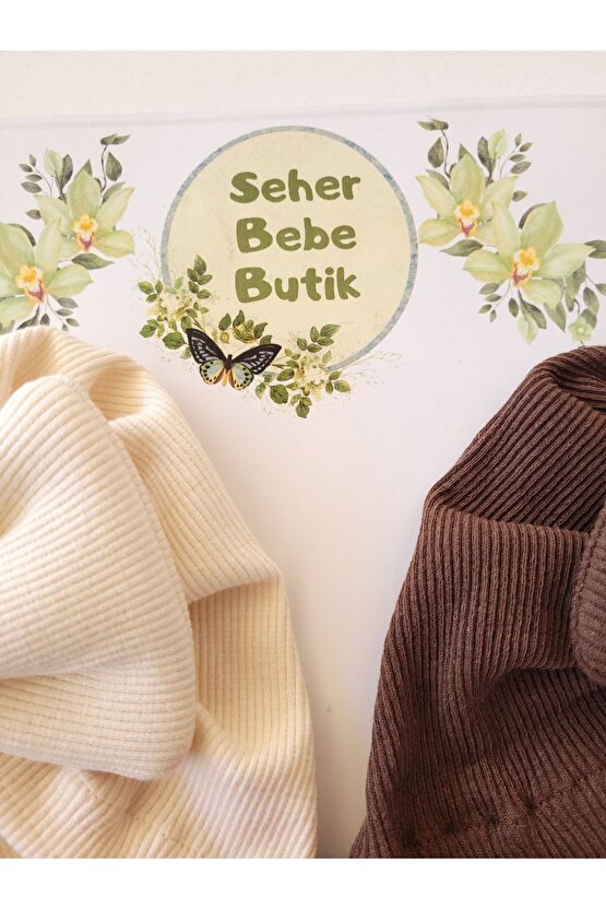 Kız Bebek & Çocuk Renkli Fiyonklu Bone 3Lü Set