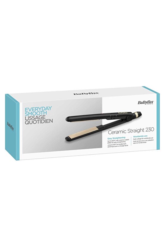 Saç Düzleştirici Ceramic Straight, 230 Derece Seramik Plaka, 2 Dijital Isı Ayarı, ST089E