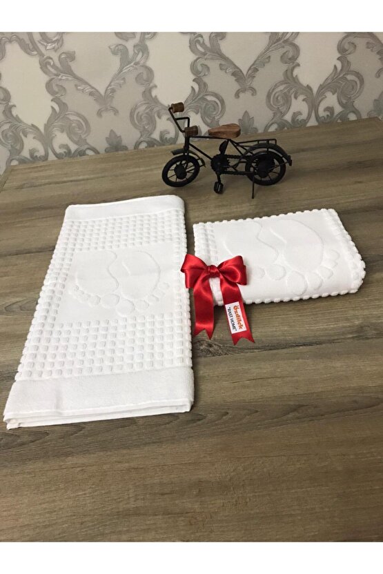 Banyo Ayak Havlusu 2li - Beyaz